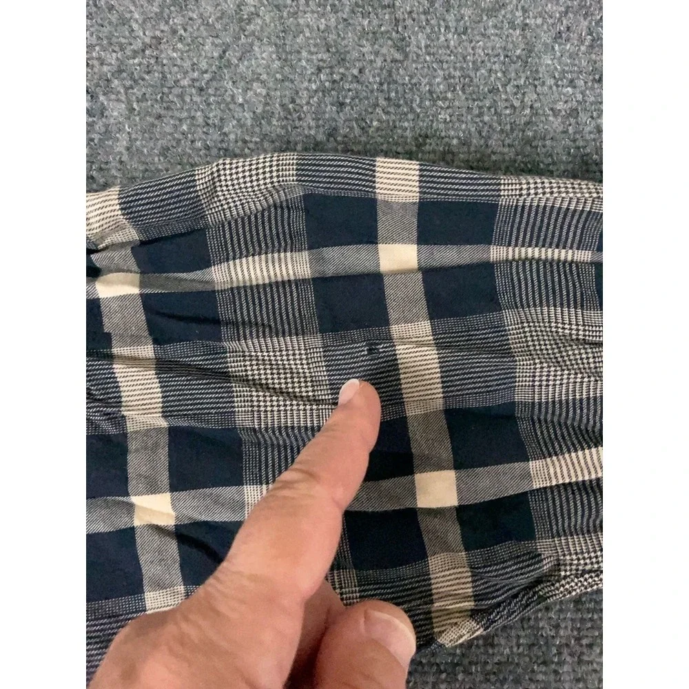 Ralph Lauren Shirt Mens Brown Houndstooth Plaid 2XL Blake Button Up Long‎ Sleeve